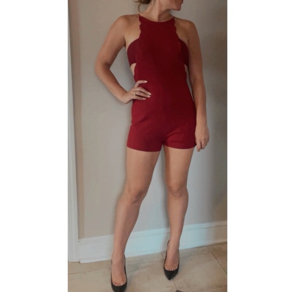 Jovani Romper Red - Picture 2 of 7